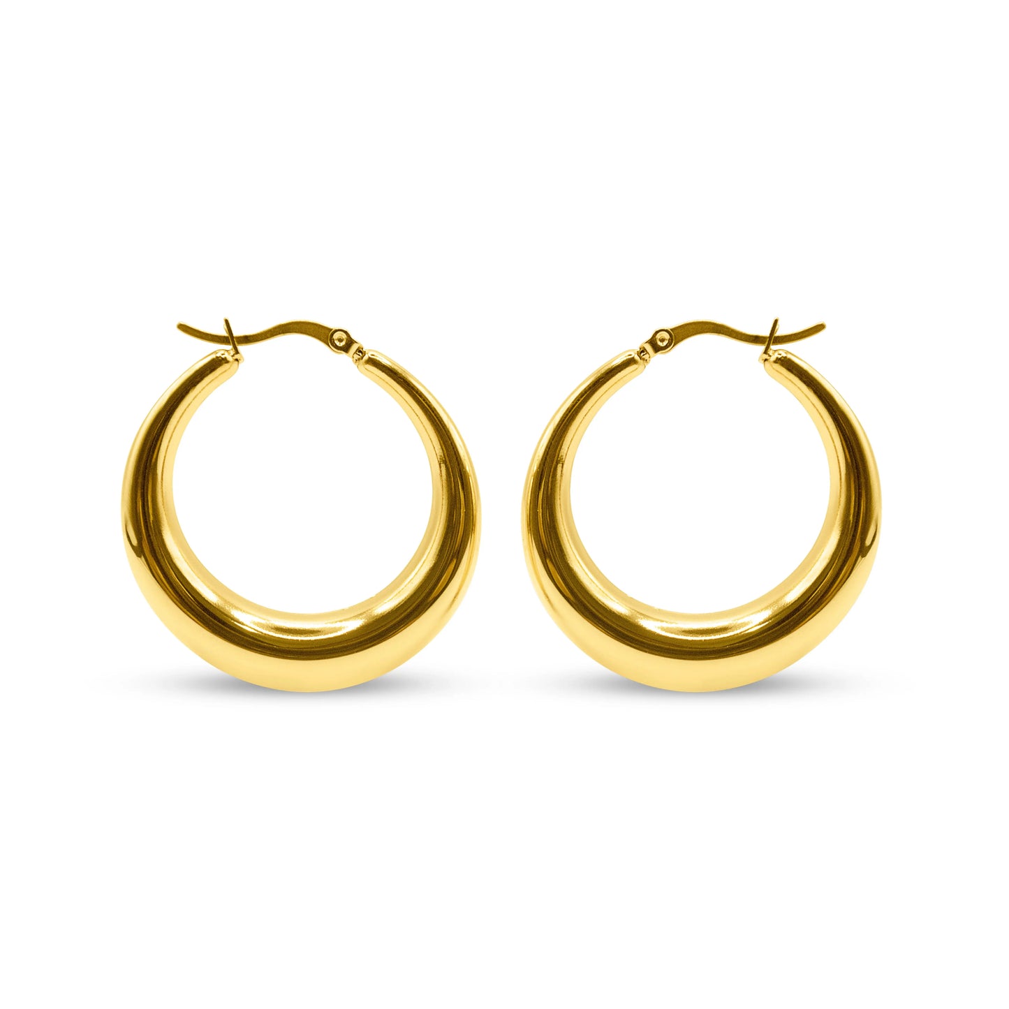 18k Gold Plated Hoop Earrings laasim