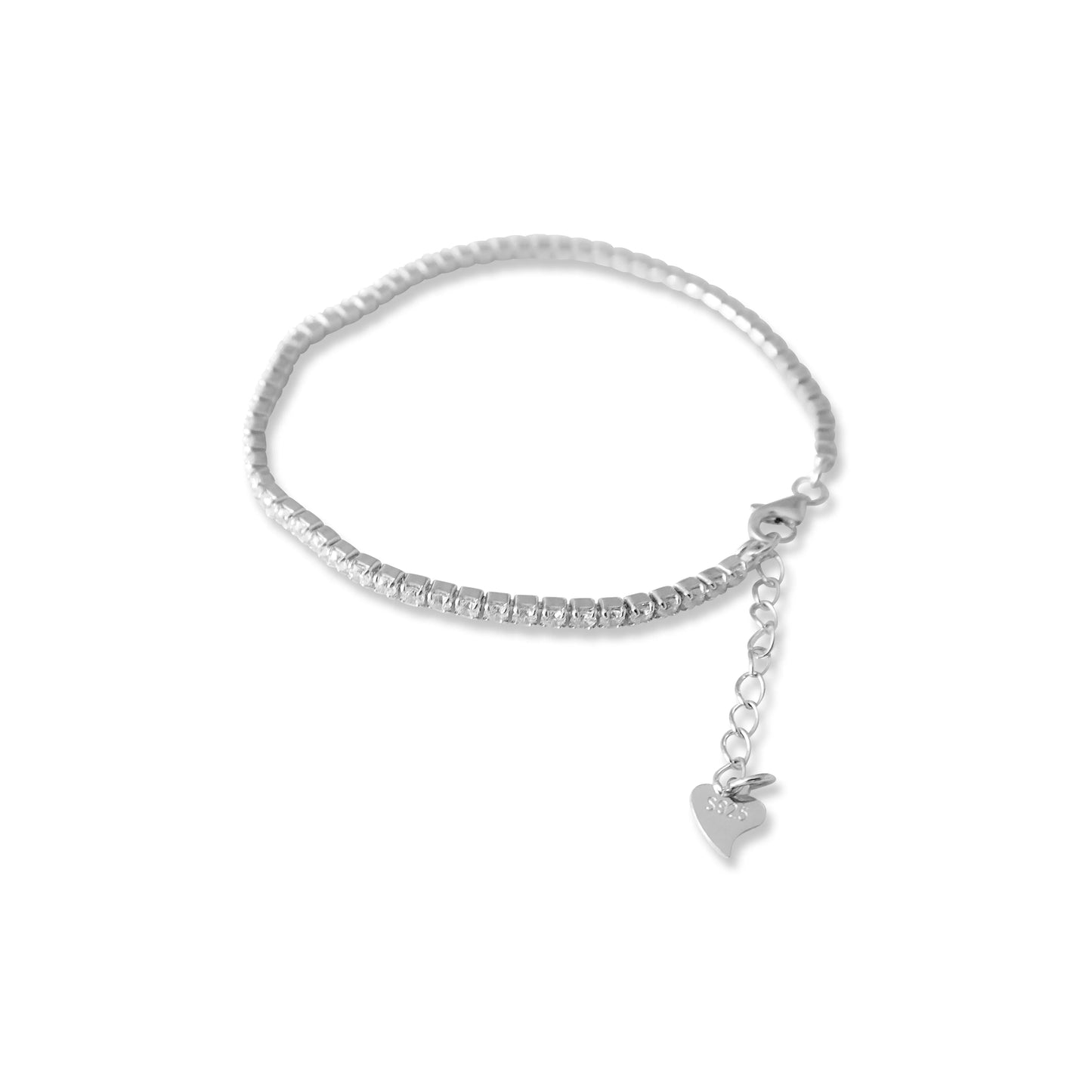 925 Cubic CZ Classic Tennis Bracelet laasim