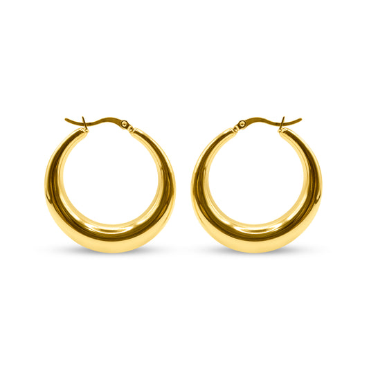 18k Gold Plated Hoop Earrings